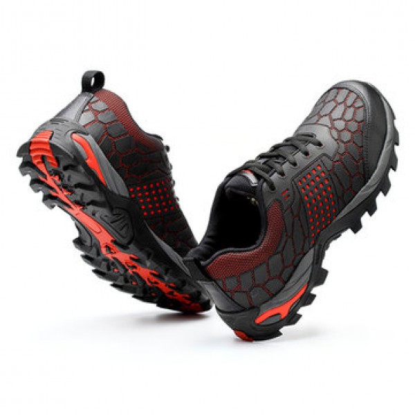 TENGOO Men Safety Shoes Waterproof Breathable Cushioning Steel Toe Work Shoes Running Shoes