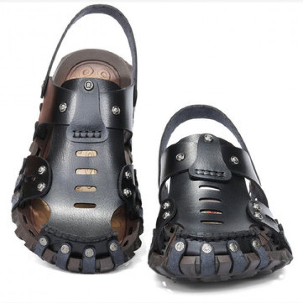 Men Beach Sandals Summer Slippers Soft Flat-bottomed Slippers Microfiber Shoe Size 6.5-11.5
