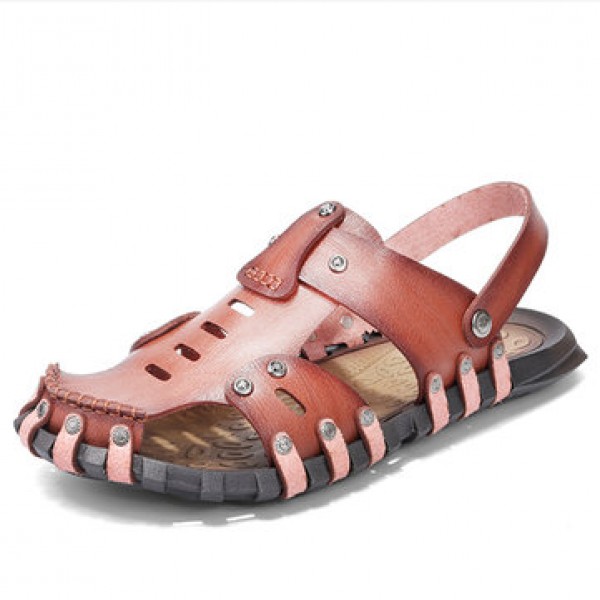 Men Beach Sandals Summer Slippers Soft Flat-bottomed Slippers Microfiber Shoe Size 6.5-11.5