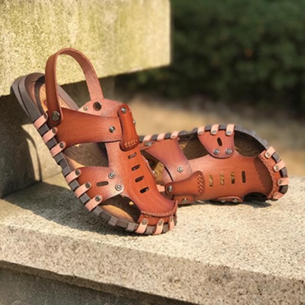 Men Beach Sandals Summer Slippers Soft Flat-bottomed Slippers Microfiber Shoe Size 6.5-11.5