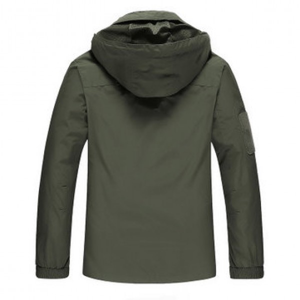 Size M-3XL Men Outdoor Casual Autumn Polyester Zipper Warm Coat Jacket Outwear