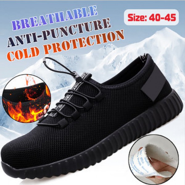 TENGOO Men Safety Shoes Waterproof Work Shoes Running Hiking Camping Shoes Non-Slip Soft