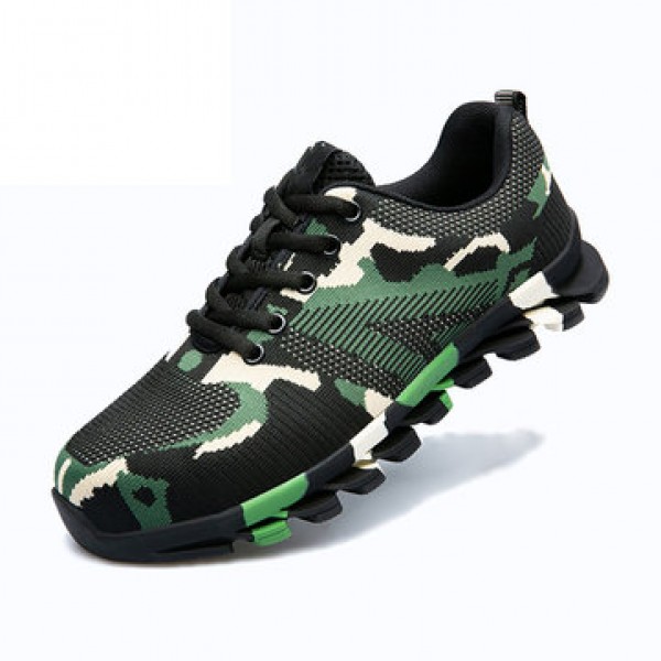 TENGOO Men Safety Shoes Steel Toe Work Shoes Breathable Non-Slip Anti-smashing Running Hiking Shoes