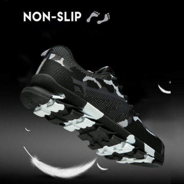 TENGOO Men Safety Shoes Steel Toe Work Shoes Breathable Non-Slip Anti-smashing Running Hiking Shoes
