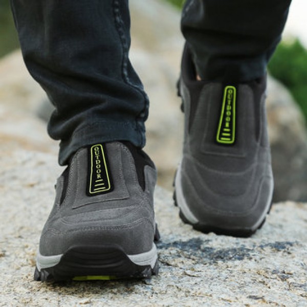Men Soft Slip On Comfortable Wear Resistance Outsole Outdoor Hiking Casual Sneakers Shoes