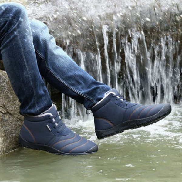 P335 Outdoor Winter Sport Men Women Ankle Boots Lace-up Trekking Worker Fleece Lined Shoes Sneakers