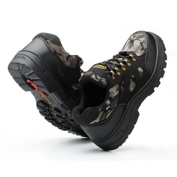 TENGOO Men Safety Shoes Steel Toe Waterproof Non-Slip Anti-Smashing Hiking Camping Fishing Work Shoes