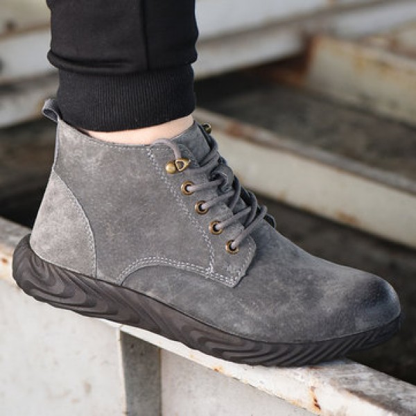 TENGOO Men Safety Shoes Working Protective Gear Camping Hiking Outdoor Sports Work Running Shoes