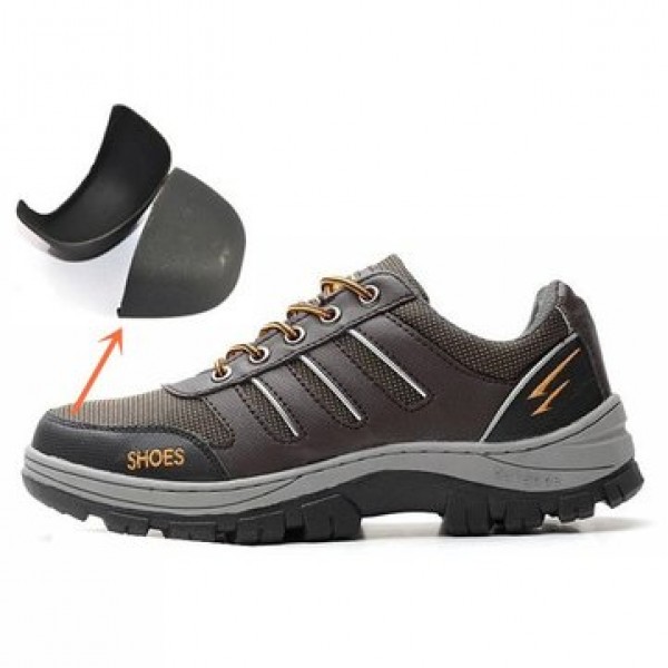 TENGOO Men Safety Shoes Steel Toe Work Shoes Running Hiking Sneakers Non-Slip Waterproof