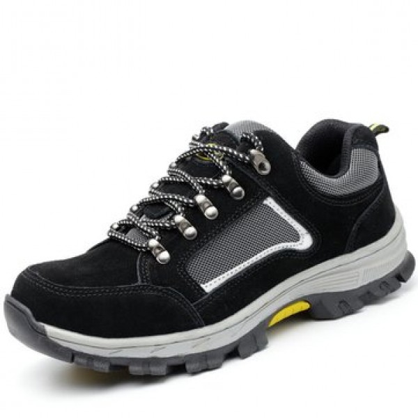 TENGOO Men Safety Shoes Work Shoes Breathable Hiking Steel Toe Steel Sole Sneakers