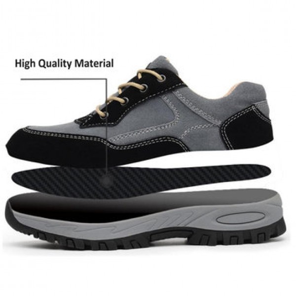 TENGOO Men Safety Shoes Work Shoes Waterproof Non-Slip Steel Toe Running Hiking Sneakers