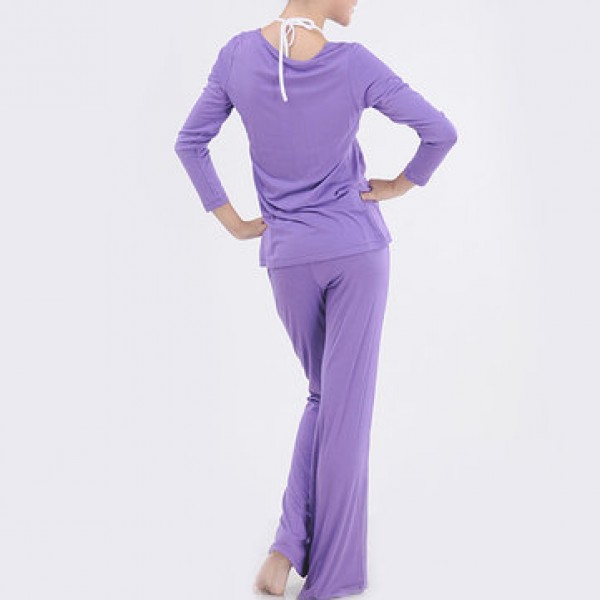Plus Size Women Yoga Suits Sports Fitness Yoga Clothing Set Modal Bunched Stitching Sportswear