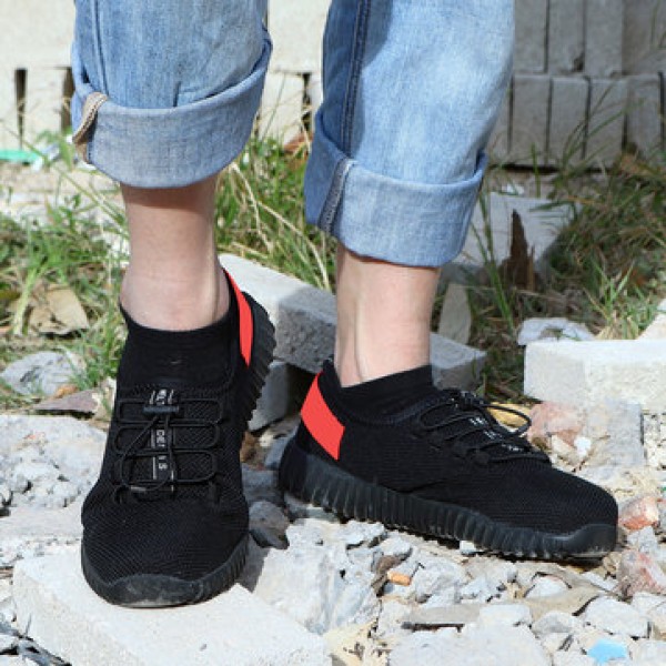 TENGOO Men Safety Shoes Work Shoes Waterproof Running Hiking Camping Shoes Non-Slip Soft