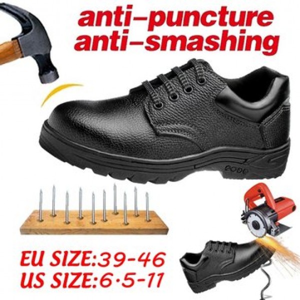 TENGOO Men Safety Shoes Work Shoes Steel Toe Hiking Running Sports Sneakers Waterproof Anti-Smashing