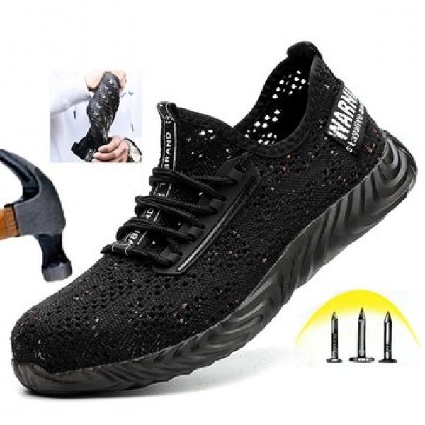 TENGOO Men Safety Shoes Quick Drying Steel Toe Non-Slip Anti-Smashing Hiking Camping Fishing Work Shoes