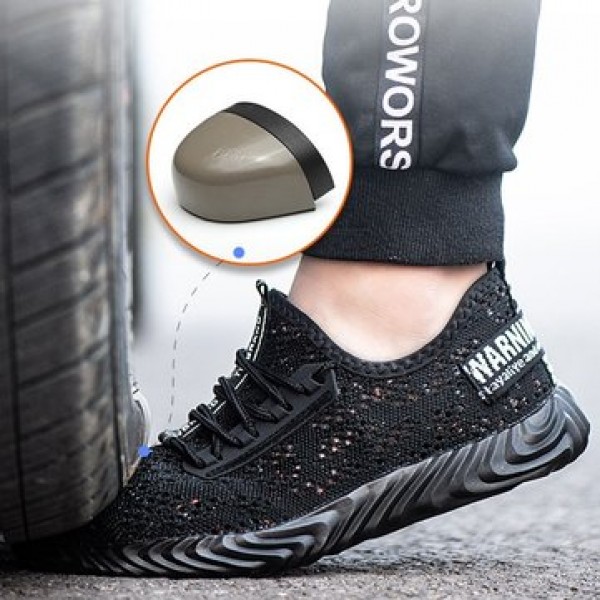TENGOO Men Safety Shoes Quick Drying Steel Toe Non-Slip Anti-Smashing Hiking Camping Fishing Work Shoes