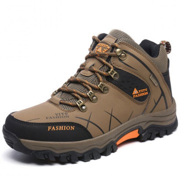 Mens Big Size Trail Hiking Boots Waterproof Athletic Non Slip Outdoors Shoes