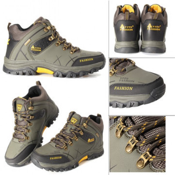 Mens Big Size Trail Hiking Boots Waterproof Athletic Non Slip Outdoors Shoes