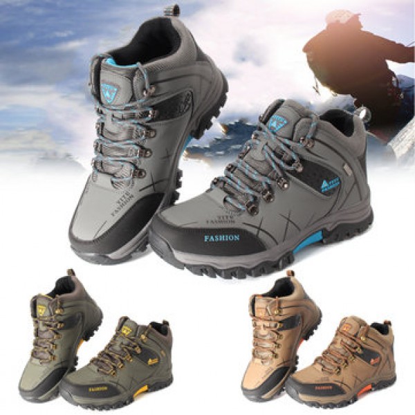 Mens Big Size Trail Hiking Boots Waterproof Athletic Non Slip Outdoors Shoes