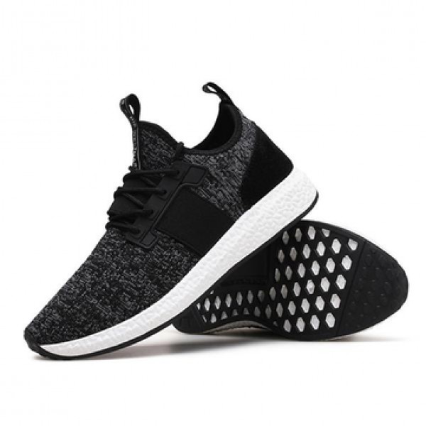 Men Korean Flying Woven Sneakers Breathable Light ...