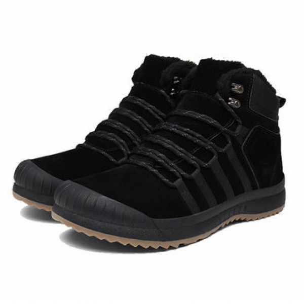 Winter Men Plus Velvet Cotton Ankle Boots Climbing Hiking Anti-slip Warm Sports Shoes