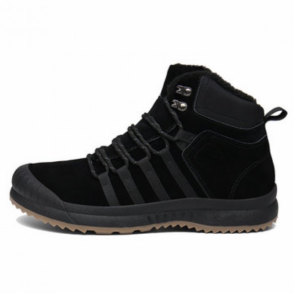 Winter Men Plus Velvet Cotton Ankle Boots Climbing Hiking Anti-slip Warm Sports Shoes