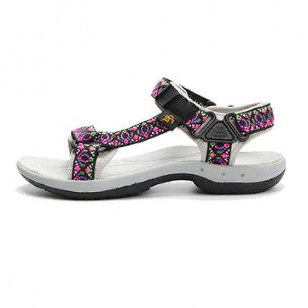 HEMU Men Sandals Ethnic Embroidery Jacquard Ribbon Flexible Non-slip Outdoor Summer Beach Sandals