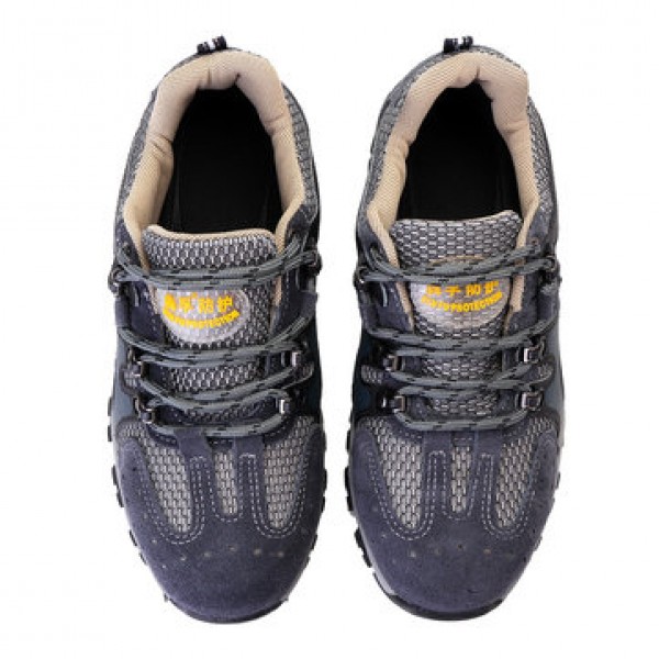 TENGOO Men Safety Shoes Steel Toe Work Sneakers Slip Resistant Breathable Hiking Climbing Running Shoes