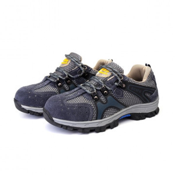 TENGOO Men Safety Shoes Steel Toe Work Sneakers Slip Resistant Breathable Hiking Climbing Running Shoes