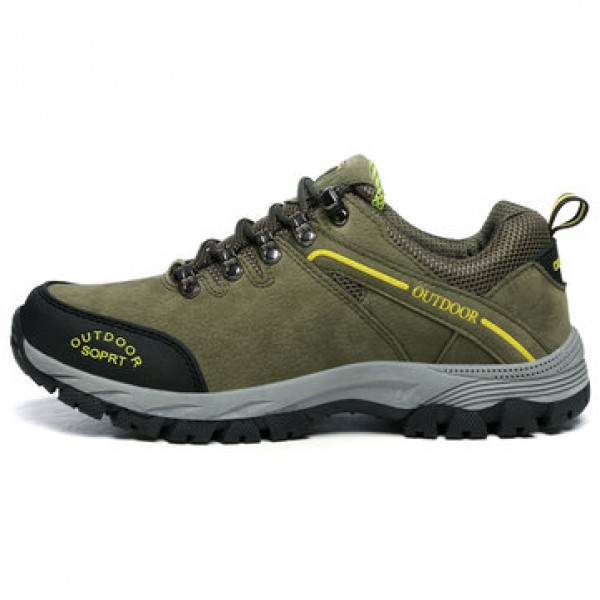 Men Leather Waterproof Outdoor Shoes Hiking Jungle Running Camping Non-Slip Sneakers
