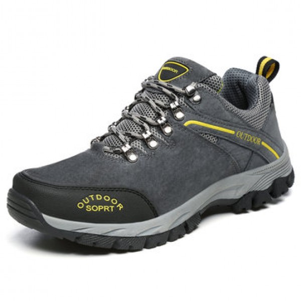 Men Leather Waterproof Outdoor Shoes Hiking Jungle Running Camping Non-Slip Sneakers