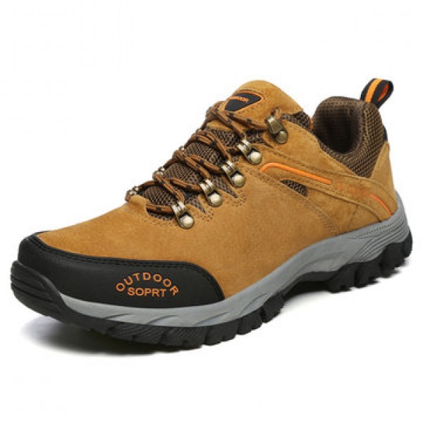 Men Leather Waterproof Outdoor Shoes Hiking Jungle Running Camping Non-Slip Sneakers