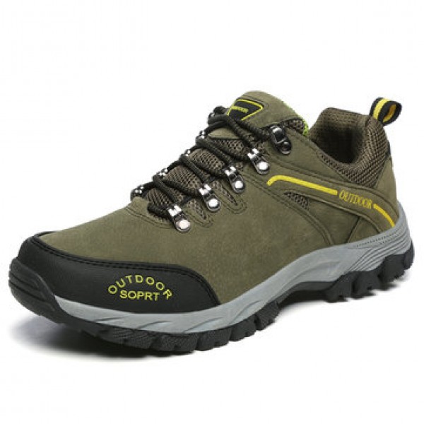 Men Leather Waterproof Outdoor Shoes Hiking Jungle Running Camping Non-Slip Sneakers