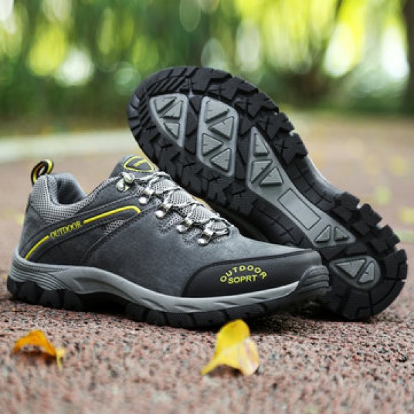 Men Leather Waterproof Outdoor Shoes Hiking Jungle Running Camping Non-Slip Sneakers