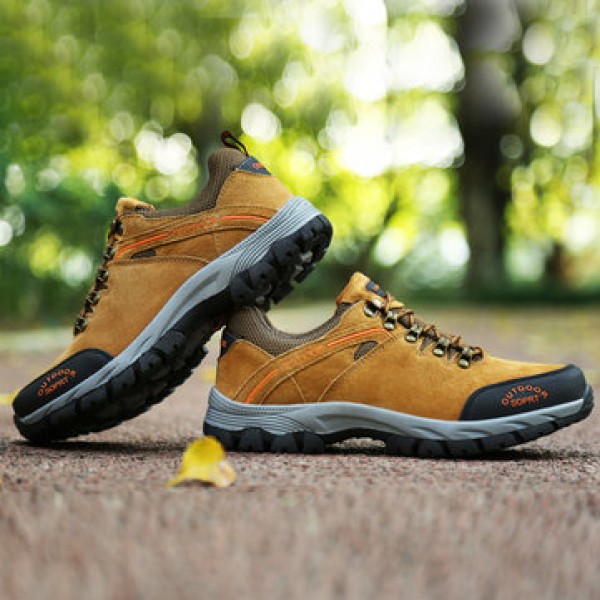 Men Leather Waterproof Outdoor Shoes Hiking Jungle Running Camping Non-Slip Sneakers