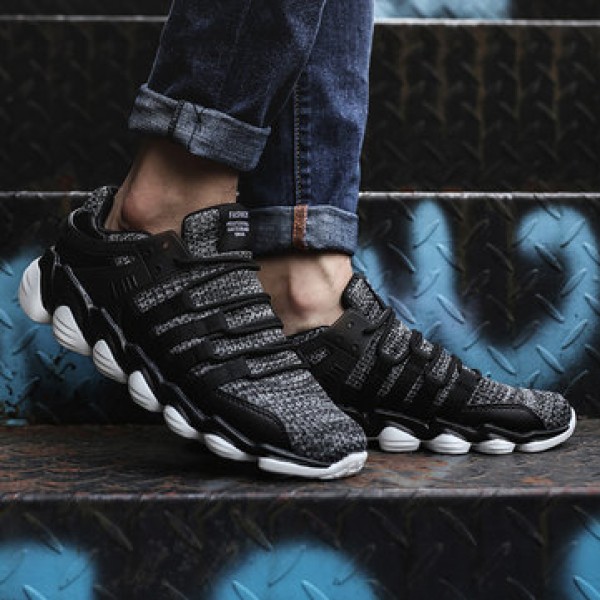 Men  Breathable Ankle Sneakers Stretchy Weave Knit Non-slip Comfy Running Walking Shoes