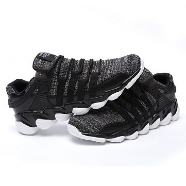 Men  Breathable Ankle Sneakers Stretchy Weave Knit Non-slip Comfy Running Walking Shoes