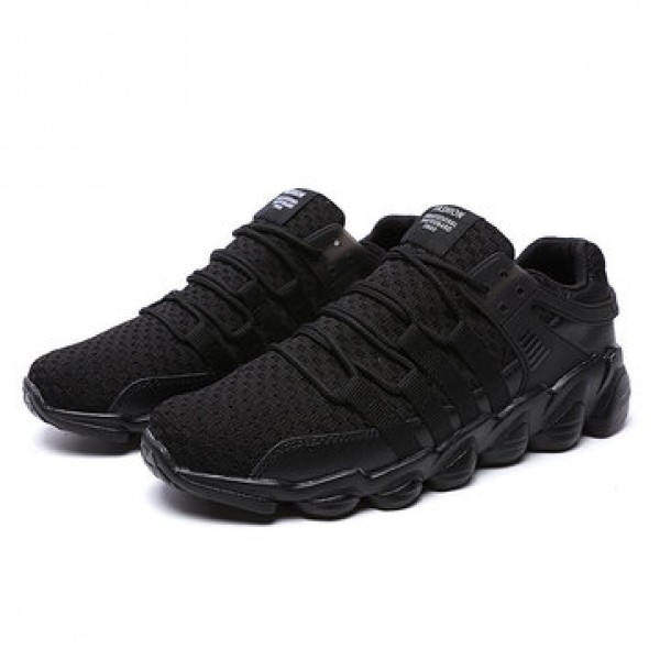 Men  Breathable Ankle Sneakers Stretchy Weave Knit Non-slip Comfy Running Walking Shoes