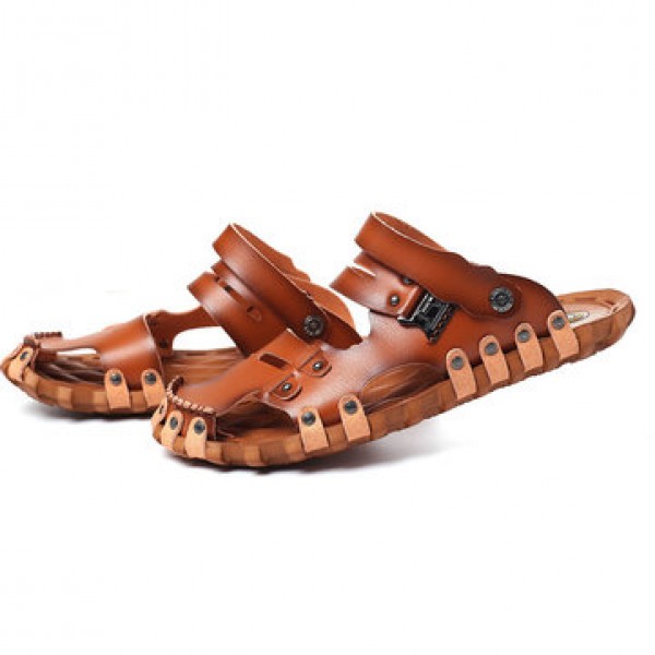 Men Beach Shoes Breathable Sandals Cooler Summer M...