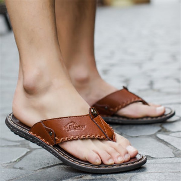 Mens Sandals Toe Shallow Summer Shoes Anti-slip Slippers Comfort Outdoor Sandals Summer Beach Shoes