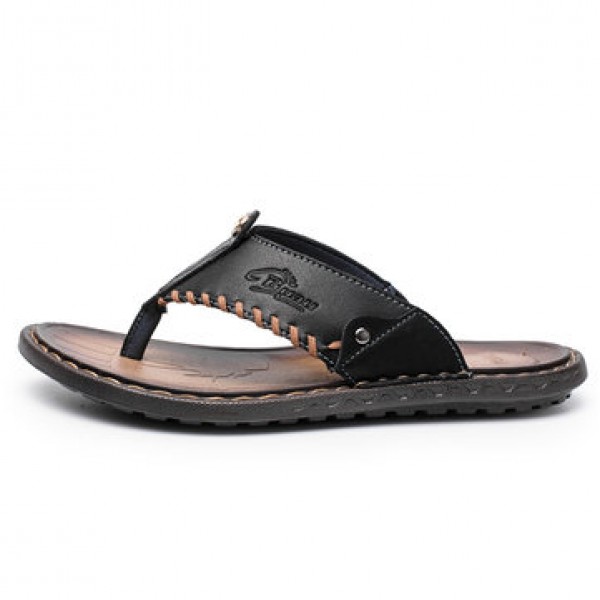 Mens Sandals Toe Shallow Summer Shoes Anti-slip Sl...