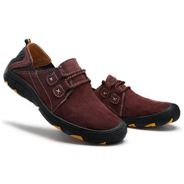 Leather Men Soft Sneakers Waterproof Casual Work Walking Fishing Shoes