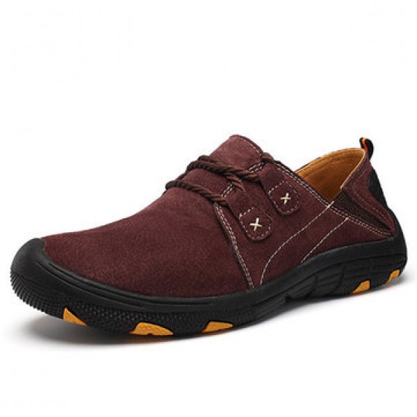 Leather Men Soft Sneakers Waterproof Casual Work Walking Fishing Shoes