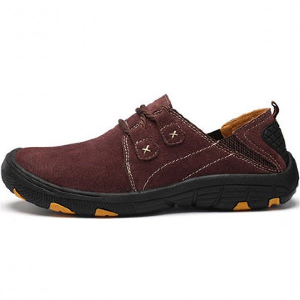 Leather Men Soft Sneakers Waterproof Casual Work Walking Fishing Shoes
