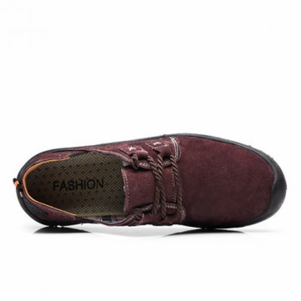 Leather Men Soft Sneakers Waterproof Casual Work Walking Fishing Shoes