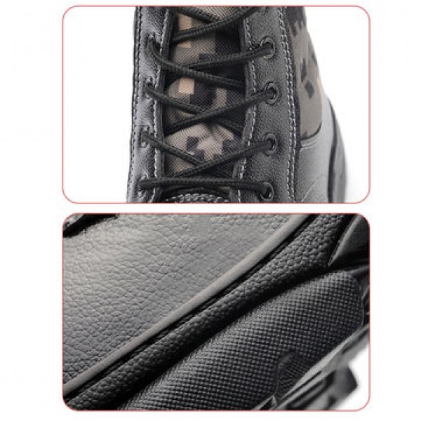 Steel Cap Toe Labor Shoes Men Safety Hiking Shoes Construction Military Combat Shoes