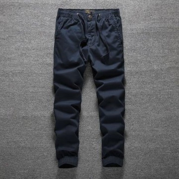 Men Casual Pants Slim Fashion Drawstring Trousers Travel Hunting Fishing