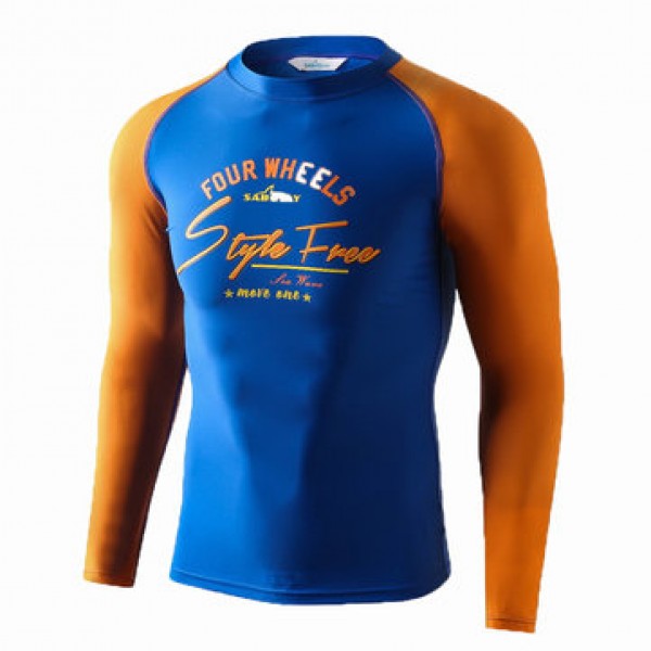 SABOLAY S-5148 Male Swimwear Long Sleeve Sun Prote...
