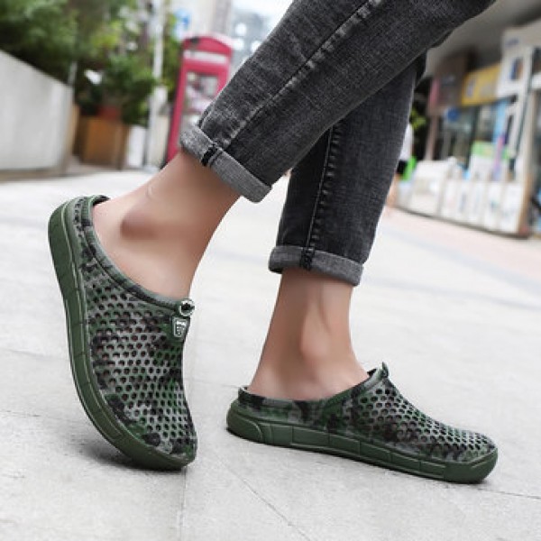 Men Foam Thick Slippers Shoes Beach Seaside Breathable Summer
