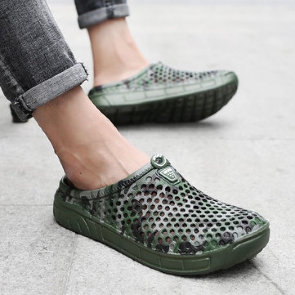 Men Foam Thick Slippers Shoes Beach Seaside Breathable Summer